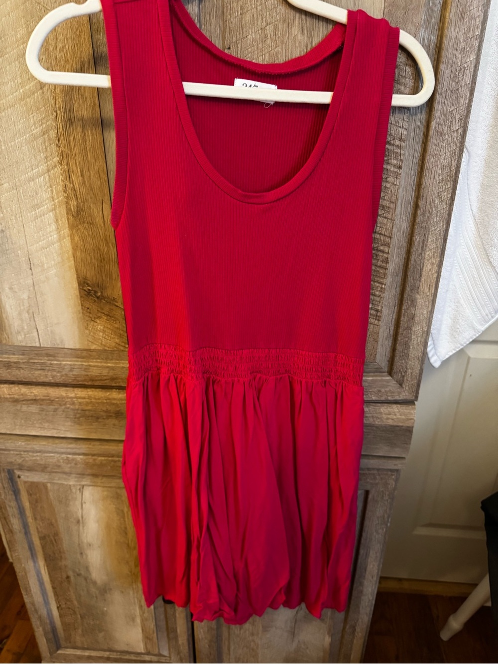 Bright Dark Pink Sleeveless Tank Dress